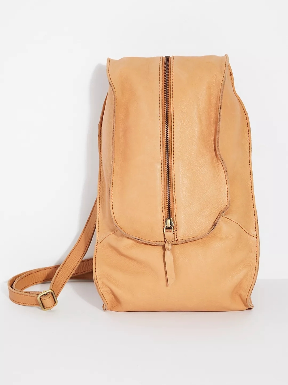 Cut N' Paste Los Angeles Tan Leather Backpack Crossbody Shoulder